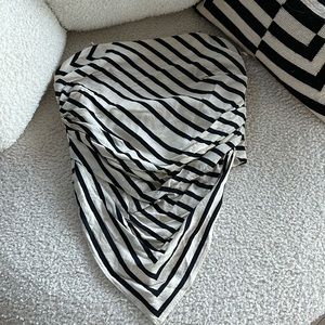 Zara handkerchief top strapless size medium stripes